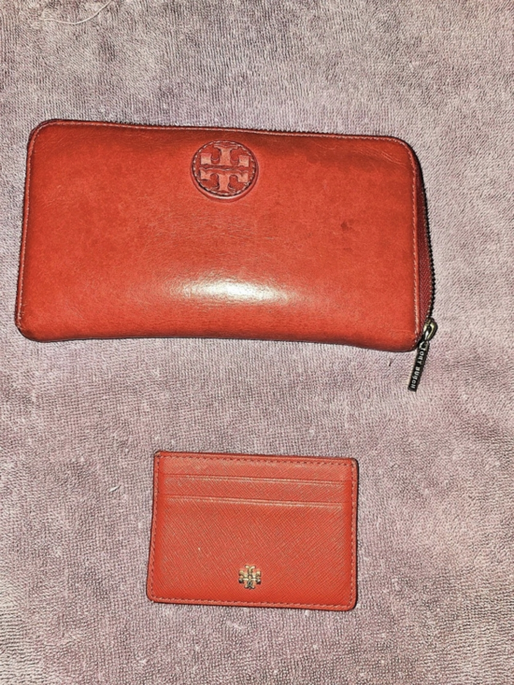Tory Burch Robinson Zip Around Continental Wallet Red